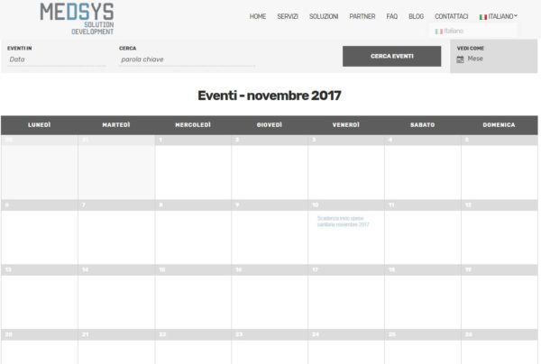 calendario eventi